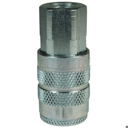 Dixon F Series Industrial Female Quick Disconnect Pneumatic Manual Coupler, 3/8-19 Nominal, 500 psi Pressu 3FBF3